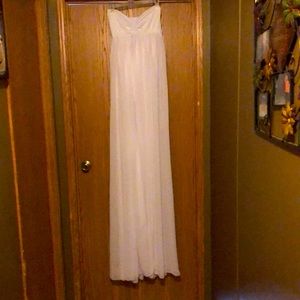 LONG OPEN FRONT MATERNITY DRESS